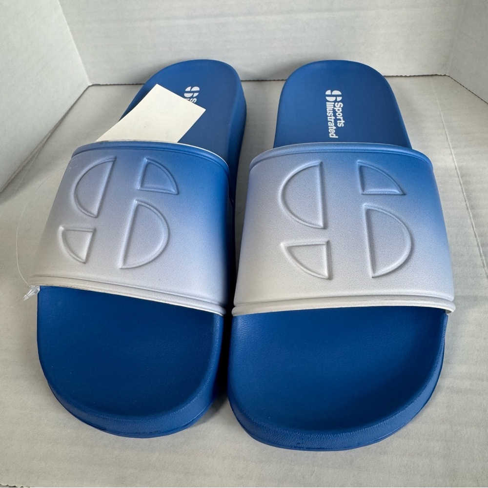 NWT Sports Illustrated Lisa Slide Sandals Women’s Size 7 Light Blue Ombre Summer - Picture 3 of 7
